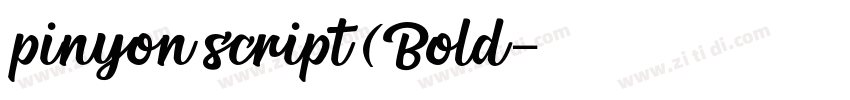 pinyon script (Bold字体转换